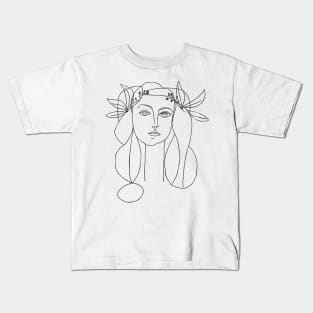 Picasso Woman Sketch Portrait Kids T-Shirt